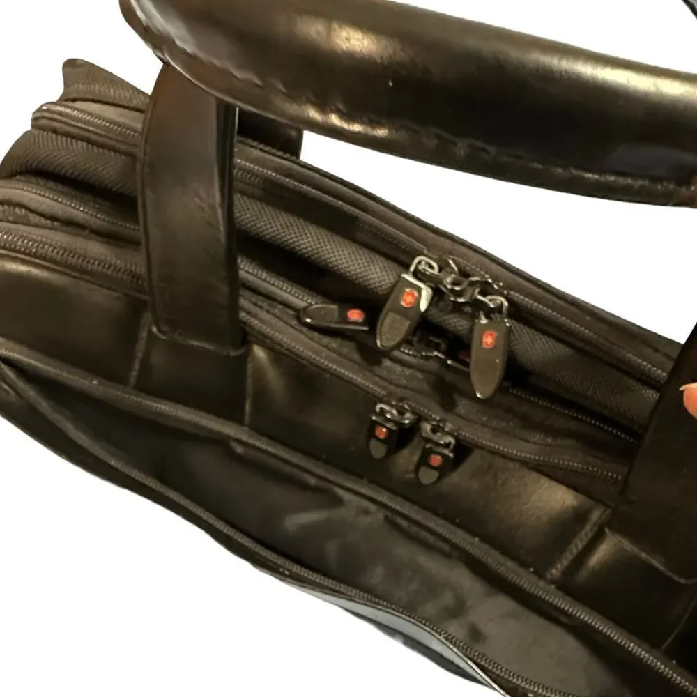 Victorinox Black Professional 2-way carry Cordura briefcase laptop travel bag